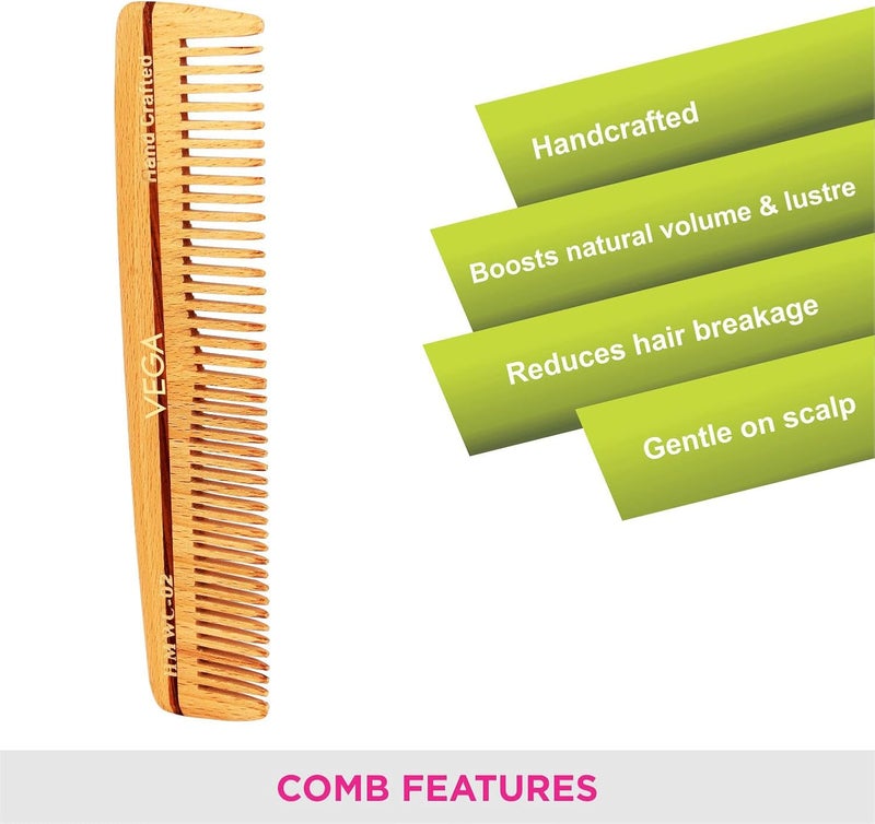VEGA Classic Wooden Hair Comb HMWC-02 - Image 5